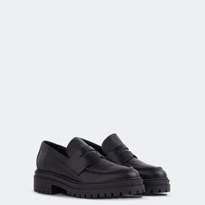 L'Intervalle - Leissa Black Leather Loafers
